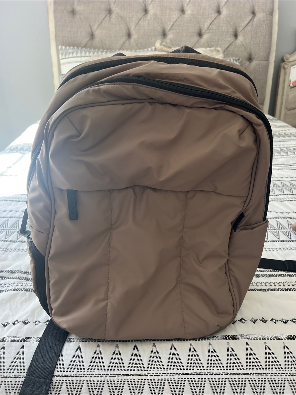 Calpak Taupe Nylon Backpack - Neutral Tan